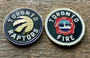 Toronto Raptor one side Toronto Fire the other.