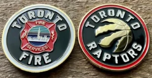 Toronto Raptor one side Toronto Fire the other.
