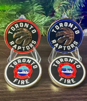 Set of two Toronto Raptor one side Toronto Fire the other