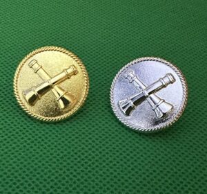 2 Bugle Tunic Collar Dogs